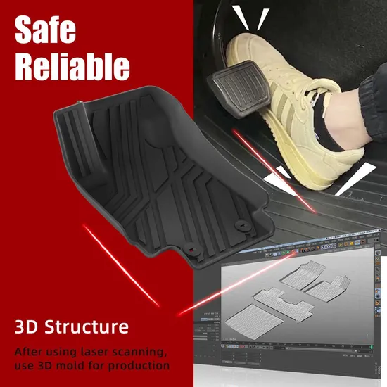 Hochwertige TPE 3D Automatte wasserdichte staubdichte Auto-Bodenmatte für Byd Han L Dm